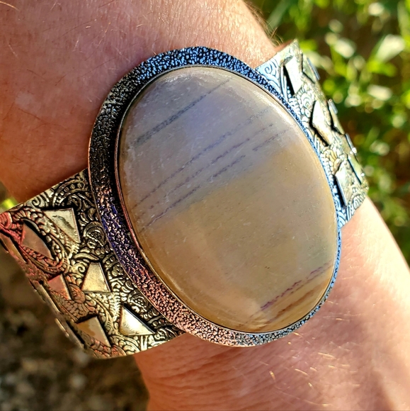 New Mookaite 925 Silver Cuff Bracelet. - Picture 5 of 16